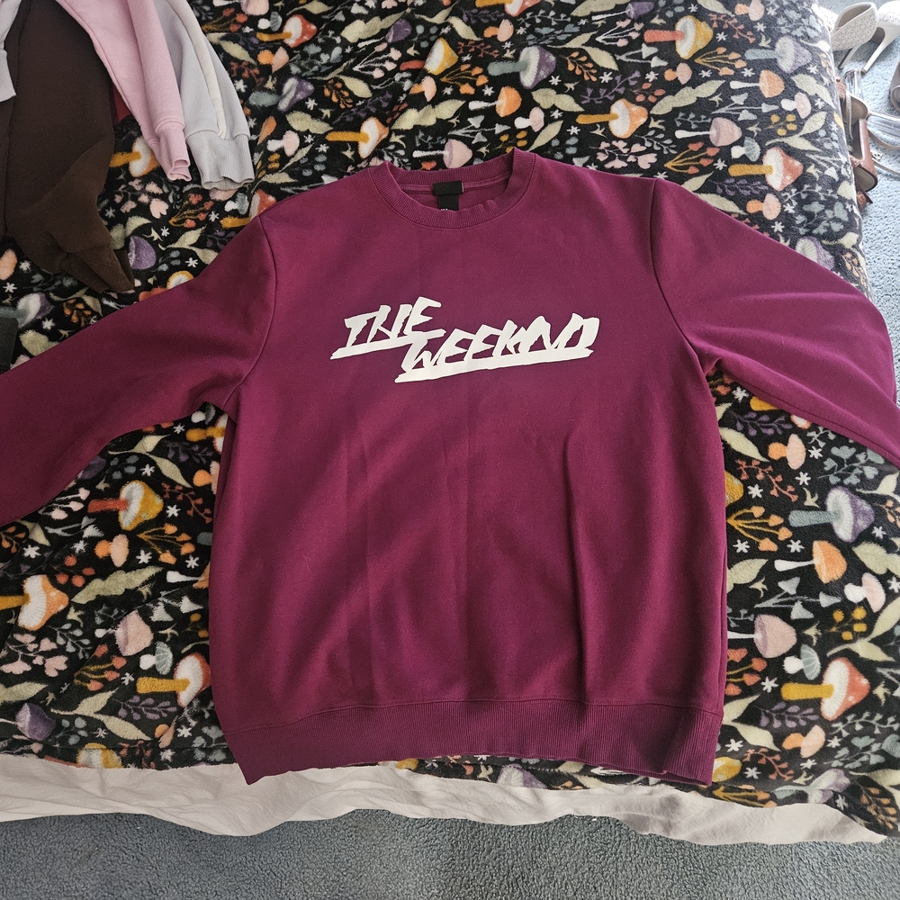 H&M Purple Sweatshirt with Graphic Print